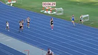 Thumbnail: 100m  H5  Brogan Tomich  13.??  +1.6  Timer  Benita Willis Shield 2019