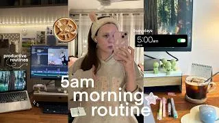 Thumbnail: 5am vlog ⭐️ morning routine before my 9-5, productive weekend & a much needed reset