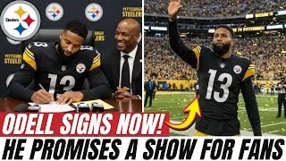Thumbnail: EXPLOSIVE: ODELL BECKHAM JR SIGNS WITH STEELERS AND PROMISES A SHOW IN | Steelers News
