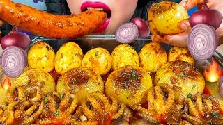 Thumbnail: ASMR VIRAL ONION BOIL, EGGS, OCTOPUS, SAUSAGE IN SPICY BUTTER SAUCE MASSIVE Eating Sounds