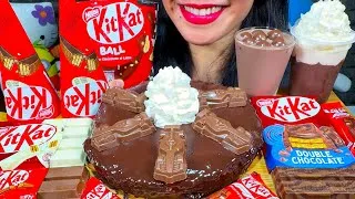 Thumbnail: ASMR MASSIVE KITKAT CHOCOLATE PARTY! CHOCOLATE CAKE, ICE CREAM, CHOCO DESSERT Eating Sounds