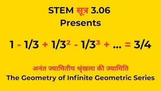 Thumbnail: 1 − 1/3 + 1/9 − 1/27 + … = ¾ — Visual Math You’ll Never Forget!