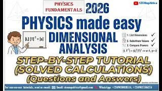 Thumbnail: Dimensional Analysis in Physics Made Easy | Step-by-Step Tutorial & Solved Calculations