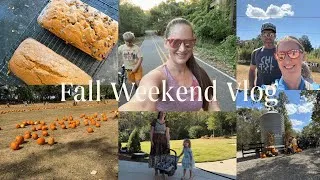 Thumbnail: FALL WEEKEND VLOG: pumpkin patch, family runs, pumpkin bread, workouts, pumpkin painting!