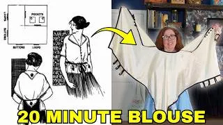 Thumbnail: I made a 100 year old "20 minute blouse" from a FREE PATTERN