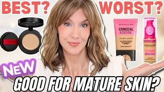 Thumbnail: 3 Best & Worst NEW Drugstore Foundations for Mature Skin | 2026 Foundation Roundup