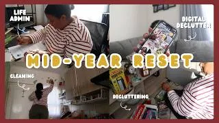 Thumbnail: MID-YEAR RESET | Life Admin Updates, Decluttering & Cleaning 💻 🧹 🧽