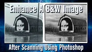 Thumbnail: Enhancing a B&W image after a scan in Photoshop.