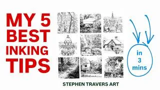 Thumbnail: My 5 Best Beginner Inking Tips in 3 Mins!!