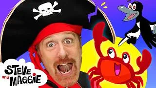 Thumbnail: Sea Animals with Pirate Steve and Maggie! | Teddy Bear Hide and Seek | Bedtime Routine for Kids