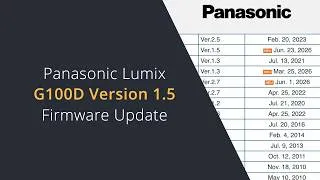 Thumbnail: Panasonic Lumix G100D Firmware Update Version 1.5 June 2026 | Panasonic Lumix Firmware Updates 2026