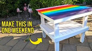 Thumbnail: Make this simple patio table with just a miter saw