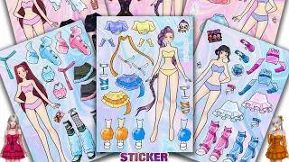 Thumbnail: Oddly Satisfying ASMR Sticker Book Kawaii Pastel Layered Skirts & Fuzzy Leg Warmers! 💖✨ Paper DIY