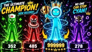 Thumbnail: 🩵 CYAN Dominates Everyone! 👑 New World Record