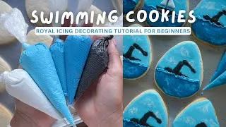 Thumbnail: Swimming Cookies: Easy Sugar Cookie Decorating Tutorial with Royal Icing