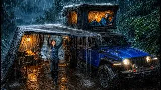 Thumbnail: ROOFTOP TRUCK CAMPING in Relentless Rain & Thunder | Cozy ASMR