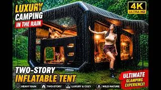 Thumbnail: 🌧️ Camping Through a Heavy Rainstorm in a Luxury Two-Story Inflatable Tent | Ultimate Cozy Glamping