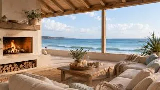 Thumbnail: Cozy Beachfront Lounge ☀️ Fireplace & Ocean Waves