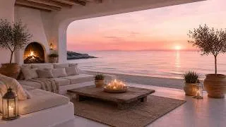 Thumbnail: A Cozy Evening by the Sea 🌅 Fireplace & Ocean Waves