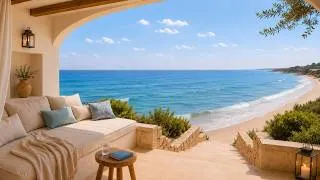 Thumbnail: Quiet Beachfront Terrace ☀️ Ocean Waves for Relaxation