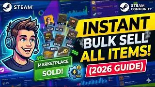 Thumbnail: How to Quick Sell All Steam Market Items (2026 Guide)