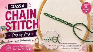Thumbnail: Class 4 Hand embroidery / chain stitch