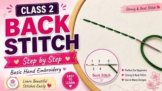 Thumbnail: Hand Embroidery for Beginners Back Stitch