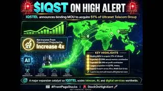 Thumbnail: $IQST  IQSTEL signs a binding MOU to acquire 51% of Ultranet Telecom Group