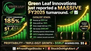 Thumbnail: Breaking: Green Leaf Innovations (OTC: $GRLF) posts 185% revenue jump in FY2025 —