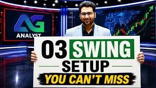 Thumbnail: 3 Stocks with Powerful Swing Setups | Don't Miss These Opportunities