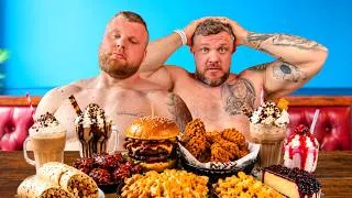 Thumbnail: Can We Finish 35,000 Calories? The World's Strongest Brothers Find Out 🍔