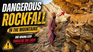 Thumbnail: Entered a Dangerous Rockfall Zone in the Mountains! 😱⛰️
