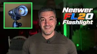 Thumbnail: NEEWER BASICS FL20 20W RGB Photography Flashlight. Portable LED Spotlight Ambient Lighting Solution.