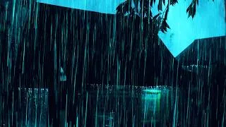 Thumbnail: Fall Asleep INSTANTLY in 3 Minutes (NO ADS) Heavy Rain on a Tin Roof and Deep Thunder at Night