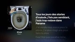 Thumbnail: Mous-K – 20 ans (Lyrics) | Str8Lyrical