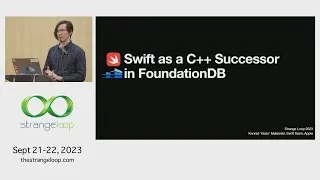 Thumbnail: "Swift as C++ Successor in FoundationDB" by Konrad Malawski (Strange Loop 2023)