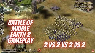 Thumbnail: Battle of Middle Earth II Gameplay with Men - 2 vs 2 vs 2 vs 2 (Brutal AI)