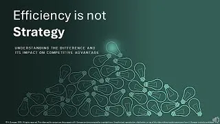 Thumbnail: Efficiency is Not Strategy: Why Leaders Fail Without Clear Strategy | Strategy Masterclass