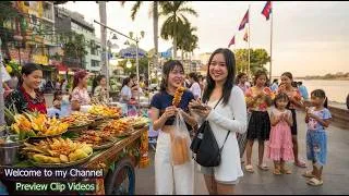 Thumbnail: Best Cambodia Street Food 2026 - Vibrant Sunday Walk Tour at Phnom Penh Riverside Food Market #491