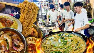 Thumbnail: How do they do it?! 6 hot pans nonstop 🔥 Suki, Tom Yum, Pad Thai, Congee | Bangkok Night Street Food