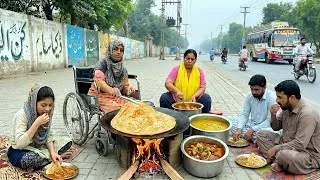 Thumbnail: A DISABLE WOMAN’S INSPIRING STREET FOOD STORY ❤️ | SHE COOKS FROM A WHEELCHAIR|PAKISTANI STREET FOOD