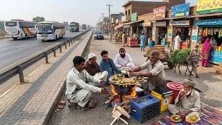 Thumbnail: POOR OLD MAN DAILY STRUGGLING LIFE | DESI BREAKFAST ON HIGHWAY STREET DHABA COLLECTION VIDEO'S 