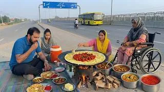 Thumbnail: 50/- Rs INSPIRING DISABLED WOMAN 😍 HARDWORKING VENDOR MAKING A LIVING | PAKISTANI APA'S PARATHA