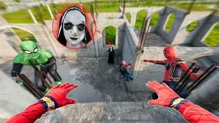 Thumbnail: Team Spider-Man Battles Evil Nun to Rescue Friend from an Underground Dungeon ( Action POV )