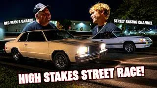 Thumbnail: Billy's Foxbody vs The Old Man's Malibu on the STREET!