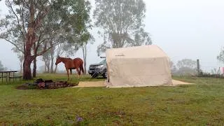 Thumbnail: Solo Camping In Rain & Fog | ASMR Nature Sounds For Sleep | Mountain Wild Camp