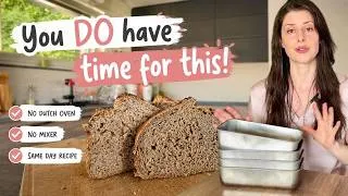 Thumbnail: Easiest Same-Day FRESHLY MILLED Sourdough Bread in a Loaf Pan (No Equipment!)