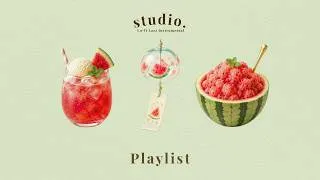 Thumbnail: your summer is just getting started 🍉 — cozy lo-fi jazz | study · focus · keep going