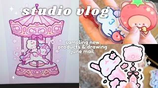 Thumbnail: trying new product samples + finishing june mail design (week in my life) ꣑ৎ✿ small business vlog 31