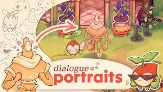 Thumbnail: How we draw Game Dialogue Portraits! ✦ || GOLEMBERT Devlog #15